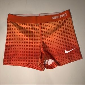 Nike Shorts - Nike Pro Orange Spandex Shorts Nike Shorts - Nike Pro Orange Spandex Shorts